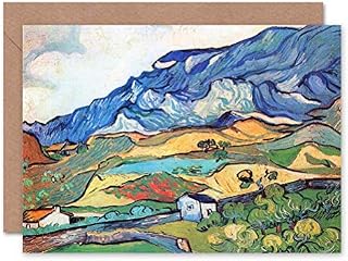 VINCENT VAN GOGH LES ALPILLES MOUNTAIN LANDSCAPE SAINT REMY GREETING CARD