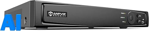 Anpviz AI 12MP 16CH POE NVR (12MP/8MP/6MP/5MP/4MP/3MP/1080P) Grabador de video en red inteligente AI POE - Soporta hasta 16 cámaras POE de 12 MP,