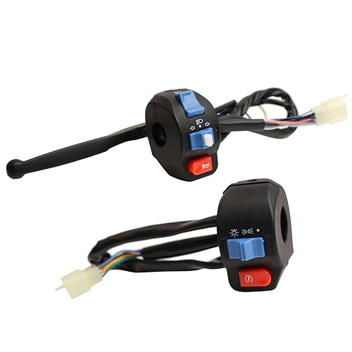 Miniatura 1 de Juego de montaje de control de interruptor de manillar de aluminio de 78 de pulgada y 0.866 in, apto para 139QMB 152QMI 157QMJ GY6 50cc 125cc 150cc