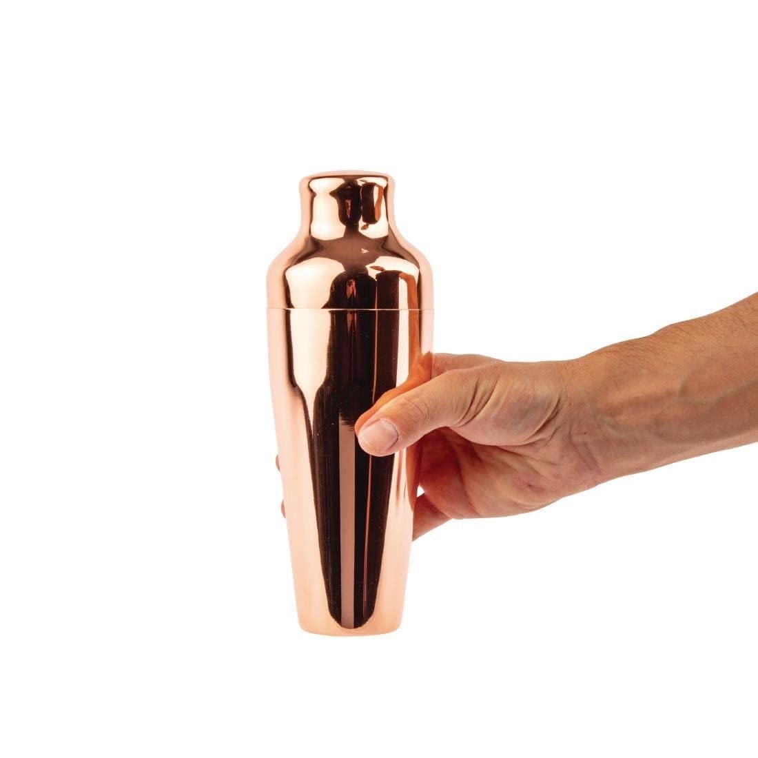 Olympia DR608 - Coctelera francesa acabado cobre de acero inoxidable para profesionales de la coctelería, preparación de cócteles y bebidas, utensilios de bar