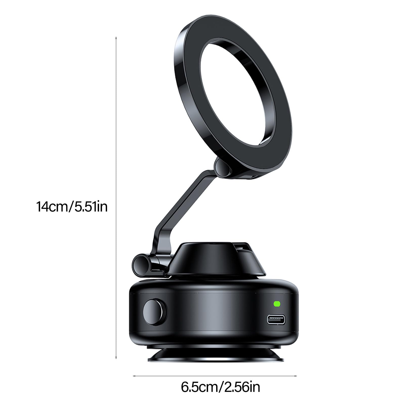 Soporte para teléfono para vehículo, succión vacío con Accesorio de vacío, rotación de 360 ​​Grados para Experiencia de conducción Segura, Soporte para teléfono de Viaje