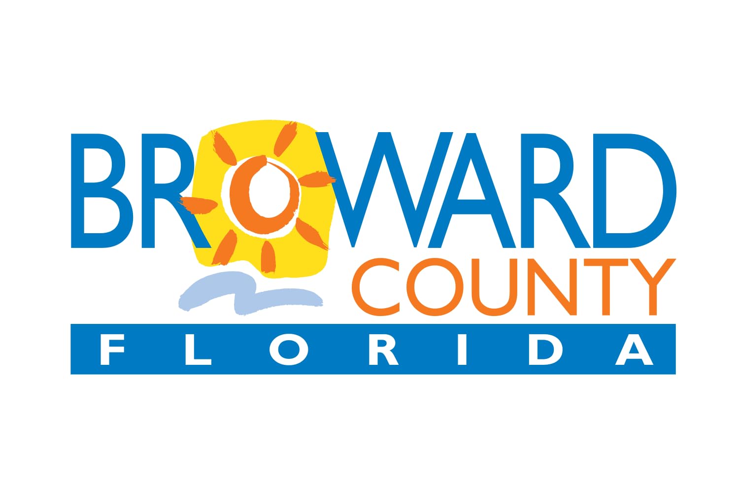 Drapeau Broward County Florida grand format paysage pour mât et décoration extérieure