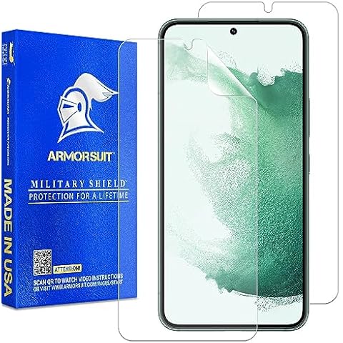 ArmorSuit [2 Pack] MilitaryShield Screen Protector Designed for Samsung Galaxy S22 (6.1") Case Friendly (2022 Release) Anti-Bubble HD Clear Film - Made in USA Cover