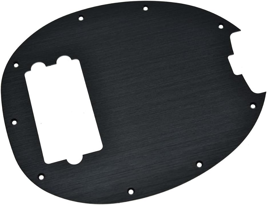 KAISH Metal Aluminium Anodized Bass Pickguard Scratch Plate for Music Man Classic 4 String StingRay Bass Black