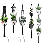 CononPlant-Cintre de plante en macramé fait à la main, pot de fleur, jardinière, cintre, décor mural, jardin de cour  15