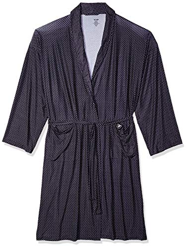 STACY ADAMS mens Shawl Bathrobe, Black Dot, Small-Medium US