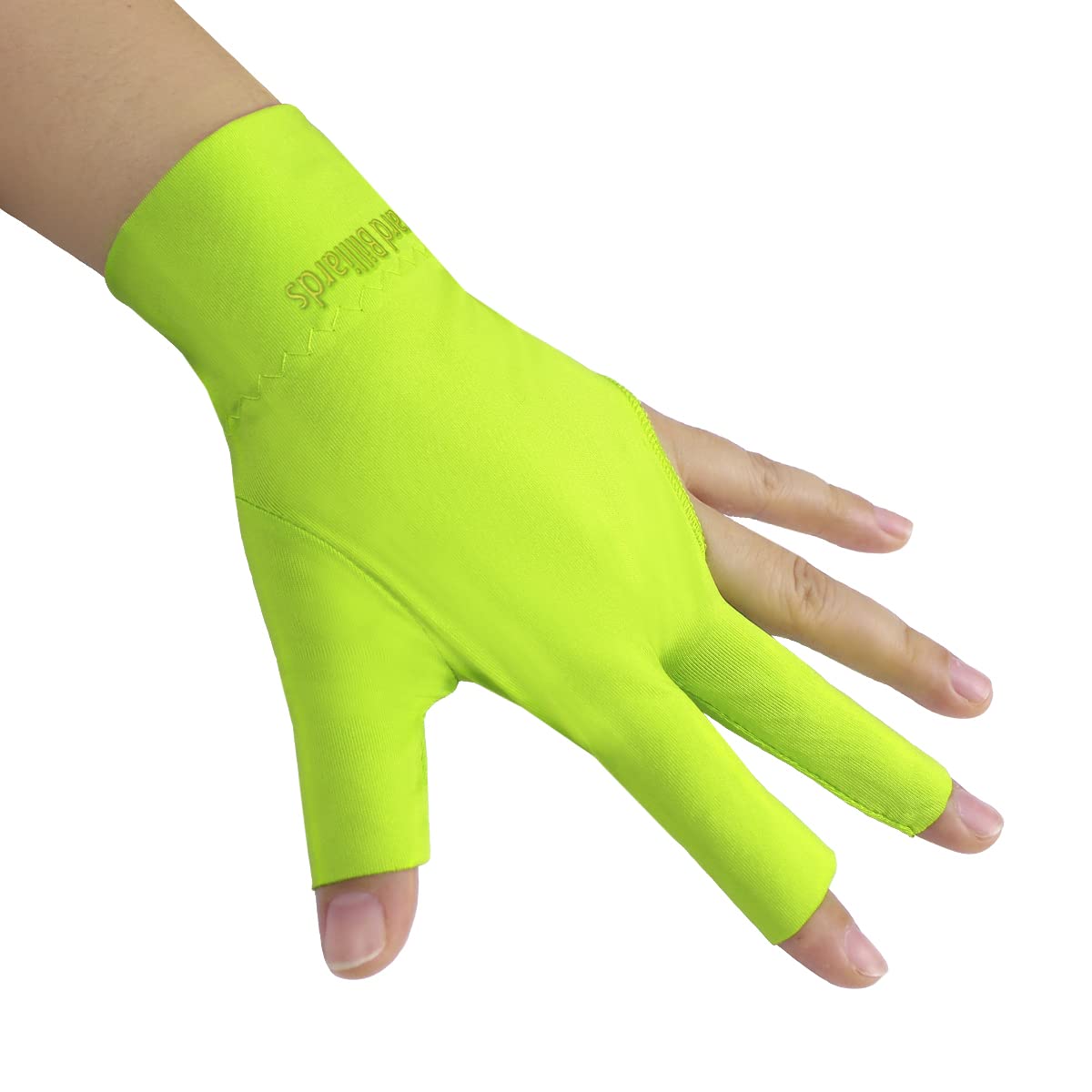 Scott Edward Billiard Gloves 10 Pack, 3 Open Fingers, Elastic Spandex Pool Cue Gloves, for Left or Right Hand, Unisex Men & Women (Lime Green, 10 Left Hand) — image 1