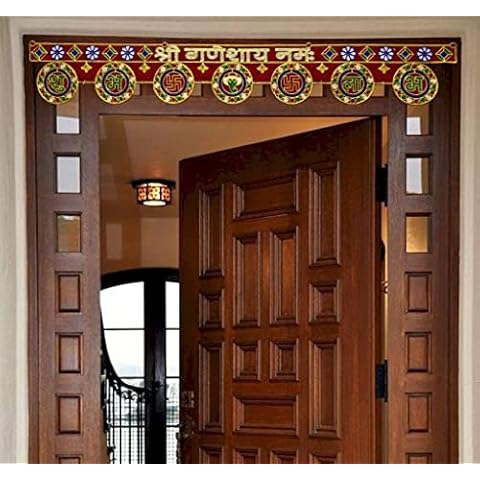 SATVIK Embroidered Toran/Door Valance - Diwali Decorations Hanging Door Valance Shubh Deepawali Puja Bandhanwar Indian Hindu Festival Decoration Cover