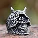 ZMY Home Horns Skull Ring - One-Eyed Demon Skull Desgin Fashion Stainless Steel Jewelry (13)