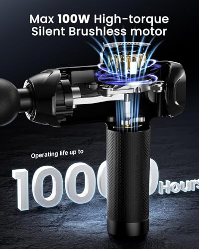 Image of RENPHO Active Power Massage Gun Deep Tissue with 12mm Amplitude, Gifts for Men Women FSA Eligible Percussion Muscle Massager, Portable Electric Handheld Massage Gun with LED Touch Display HSA