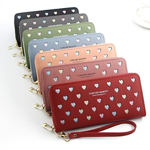 Mini zwart damesmode holle liefde kunstleer onderarmtas mobiele telefoon omslagtas handtas clutch bag portefeuille leer - Image 3