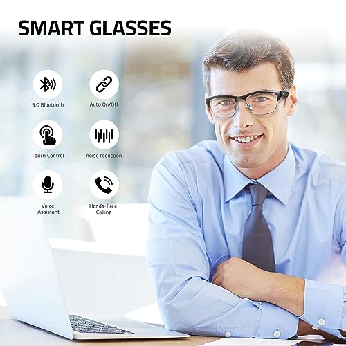 Image of Smart Glasses for Women and Men, Open-Ear Bluetooth Audio