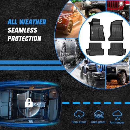 Image of Nilight TPE Floor Mats for Chevy Chevrolet Camaro | 2016 2017 2018 2019 2020 2021 2022 2023 2024 All Weather Custom Fit Heavy Duty Floor Liners