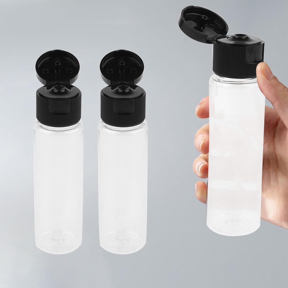 SOLUSTRE 24 Stück 30ml Tragbare Leichte Wiederbefüllbare Flaschen aus Pp und Pet Leere Kosmetikspender für Hautpflege und Reisen Multifunktionale Reisebehälter