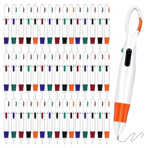 Kioball 100 Bolígrafos, 4 en 1, Bolígrafos de Tinta Multicolor con, Bolígrafos de Enfermera para Material Escolar de Oficina