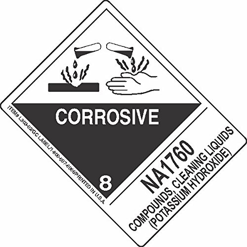 GC LabelsL303P3357, UN1760 Compounds, Cleaning Liquids (Potassium