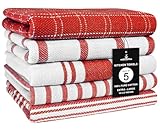 Trade Fountain Kitchen Towels - Pack of 5 Dish Towels for Kitchen Accessories - 19 x 27 INCHES Extra Large Highly Absorbent Dish Cloth - Reusable Hand Towels - 100% Pure Cotton Fabric