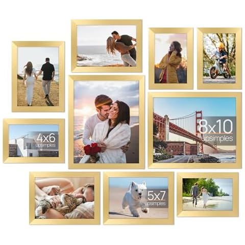 upsimples 10 Pack Picture Frames Collage Wall Decor Cover