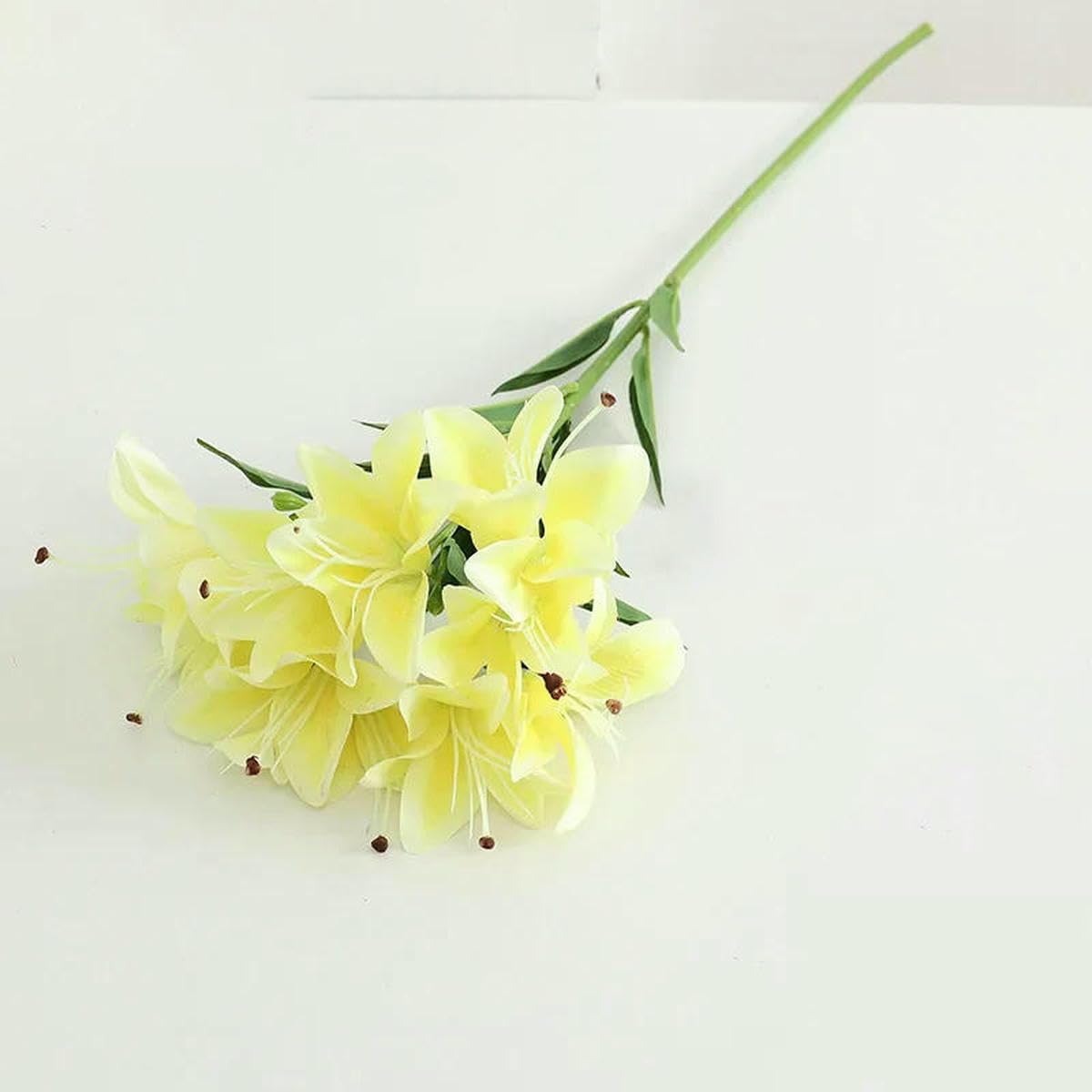 AYHTUD Lifelike Faux Lily Arrangement - Artificial Lily Stems with Vivid Details for Bedroom, Tabletop, Event Decor-18