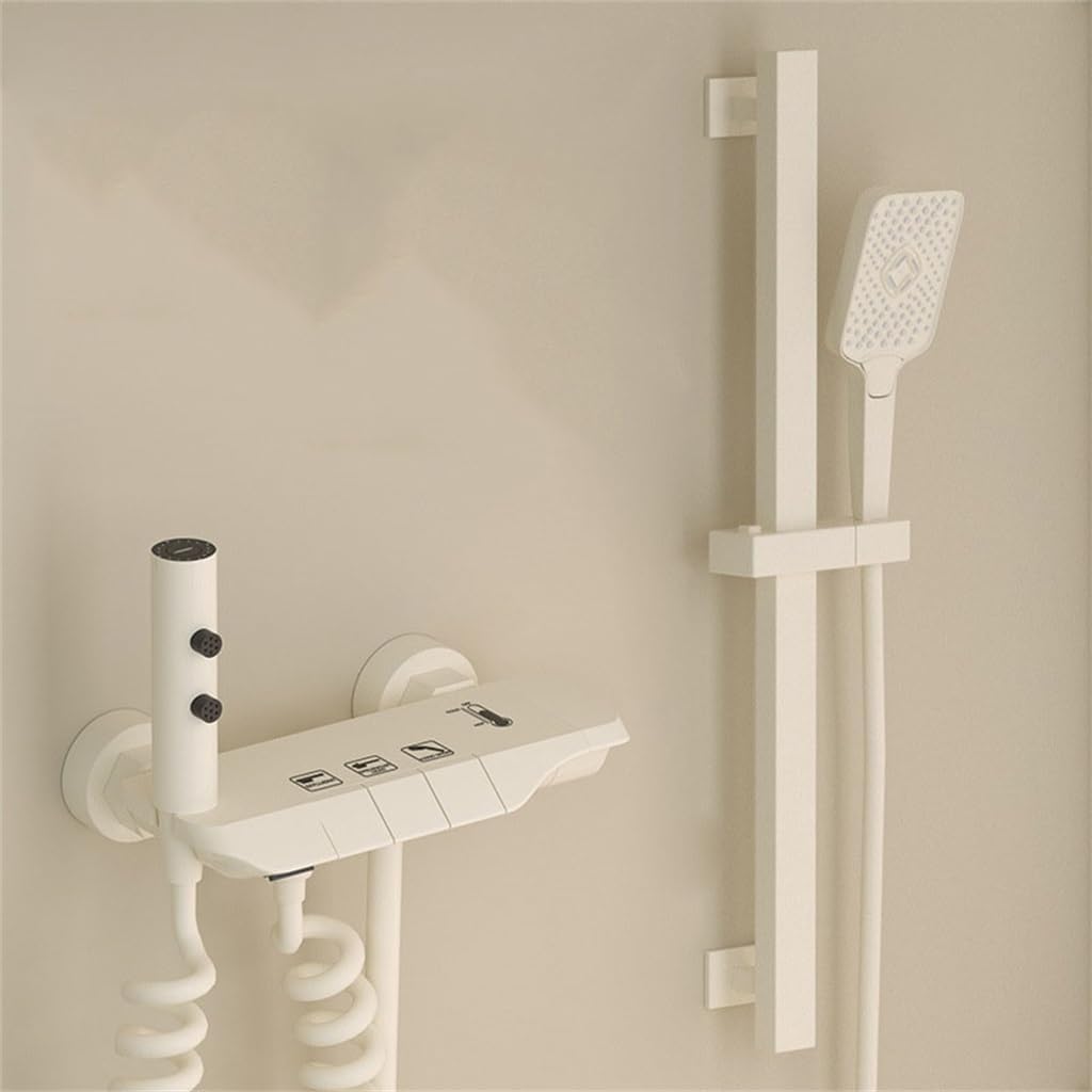 HBJWOV Split Shower Shower Set All Copper Bathroom Bathroom White Bath Without Top Spray