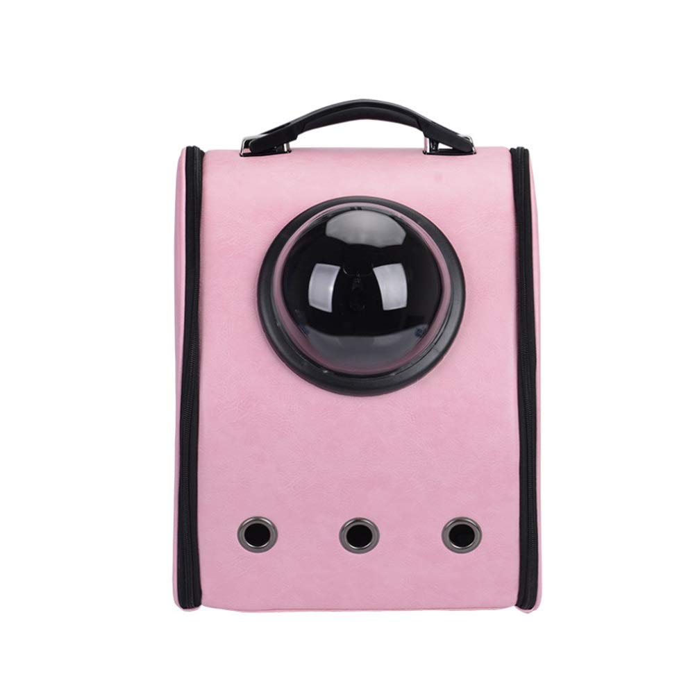 Sac pour animaux de compagnie rose pliable et léger en maille souple de 32x18x37cm