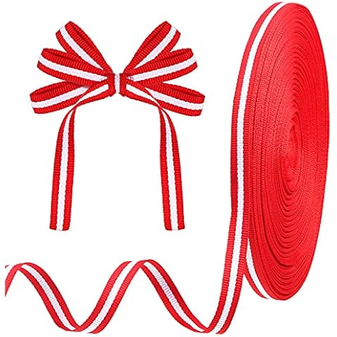 WILLBOND 50 Yard Striped Grosgrain Ribbon Cover