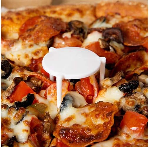 Insular 1.75" X 1.5" Round Covered Top Pizza Saver Tripod - Pack of 1000 - White (OS)