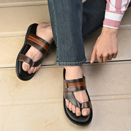 Image of Centrino Sandals for Men | Stylish Men's Casual Sandal for Office & Travel | Comfortable Sandals with Grip Insole & Quality (8130)