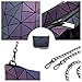 Geometric Luminous Purses and Handbags for Women Holographic Reflective Crossbody Bag Wallet 3PCS