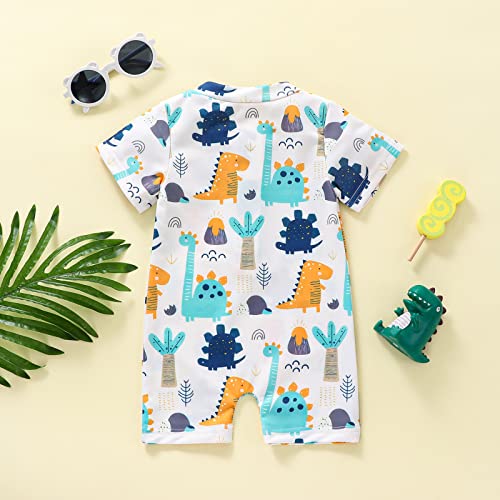 Image of Toddler Boy Girl Short Sleeve One Piece Zipper Swimsuit Watercolor Swimwear Romper Jumpsuit Beach Bathing Suit