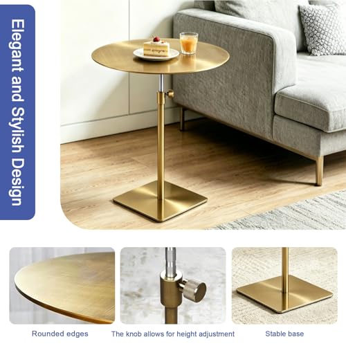 Mesa de centro de acero inoxidable dorado con acabado de lujo interior 4