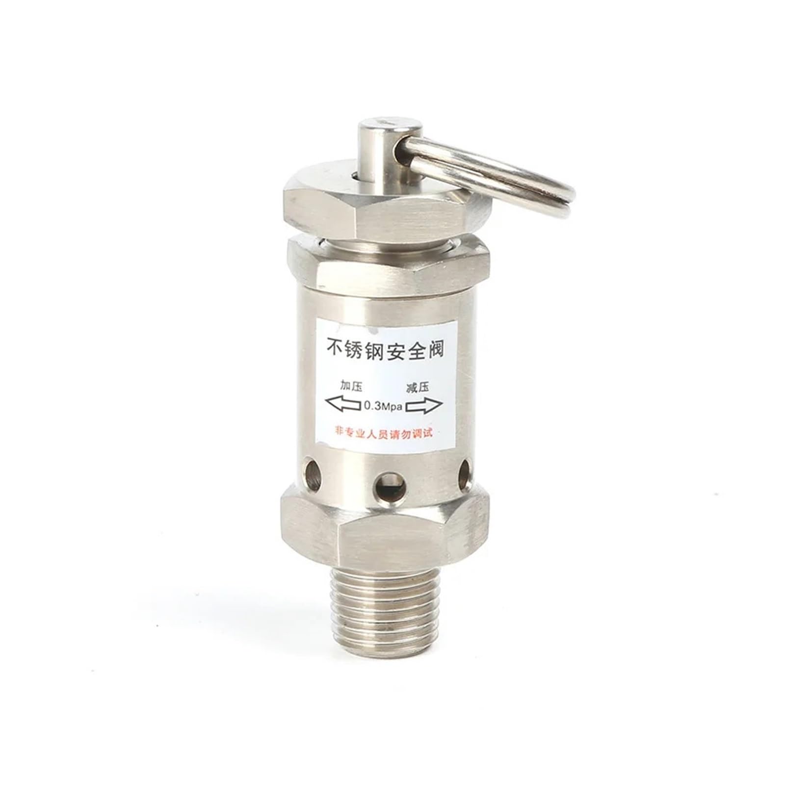Valvola Di Scarico Della Pressione Valvola Limitatrice di Pressione 1/4" 1/2" BSPT NPT Filettatura Maschio 0.5-10Bar SS304 Valvole Scarico Rilascio Aria in Acciaio Inox per Fabbriche