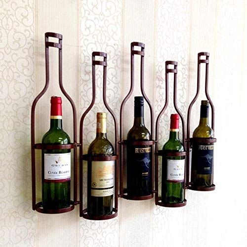 Soporte para 5 botellas de vino negro miniatura 2