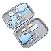 Fdit 8 en 1 Kit de toilettage pour bébé Ensemble de Soins de manucure pour bébé Ensemble de manucure pour bébé Comprenant Un Coupe-Ongles Ciseaux de sécurité Brosse à Cheveux Lime à Ongles (Bleu)