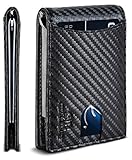 SERMAN BRANDS RFID Blocking Slim Bifold Genuine Leather Minimalist Front Pocket Wallets for Men with...