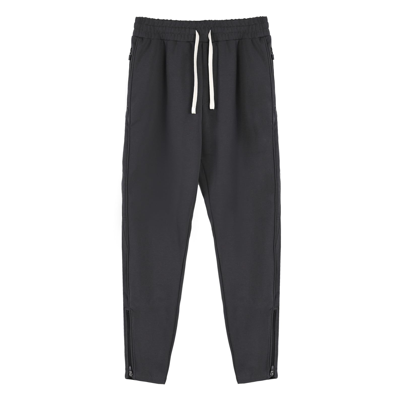 Generico Pantaloni Uomo Sportivi,Pantaloni da Jogging da Slim Fit con con Zip per Abbigliamento Casual Pantaloni Moderni con Polsini Affusolati per Streetwear Quotidiano