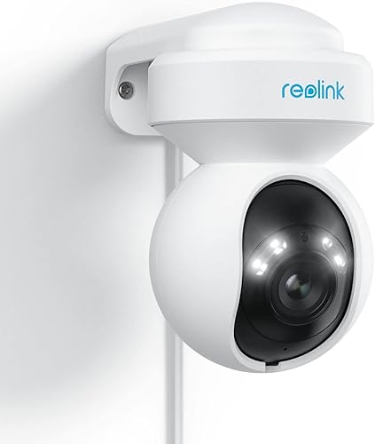 REOLINK E1 Outdoor PoE - Sistema de seguridad para el hogar 4K PTZ para exteriores, cámara IP PoE con zoom óptico 3X y seguimiento automático,