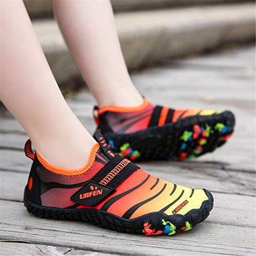 Image of UBFEN Water Shoes for Kids Boys Girls Aqua Socks Barefoot Beach Sports Swim Pool Quick Dry Lightweight Toddler Little Big Kid | Lightweight, Barefoot-style, Perfect for Water parks, Beach, Pool, Kayak, Creek Hiking, Camping, Toddler, Little Kid, Big Kid