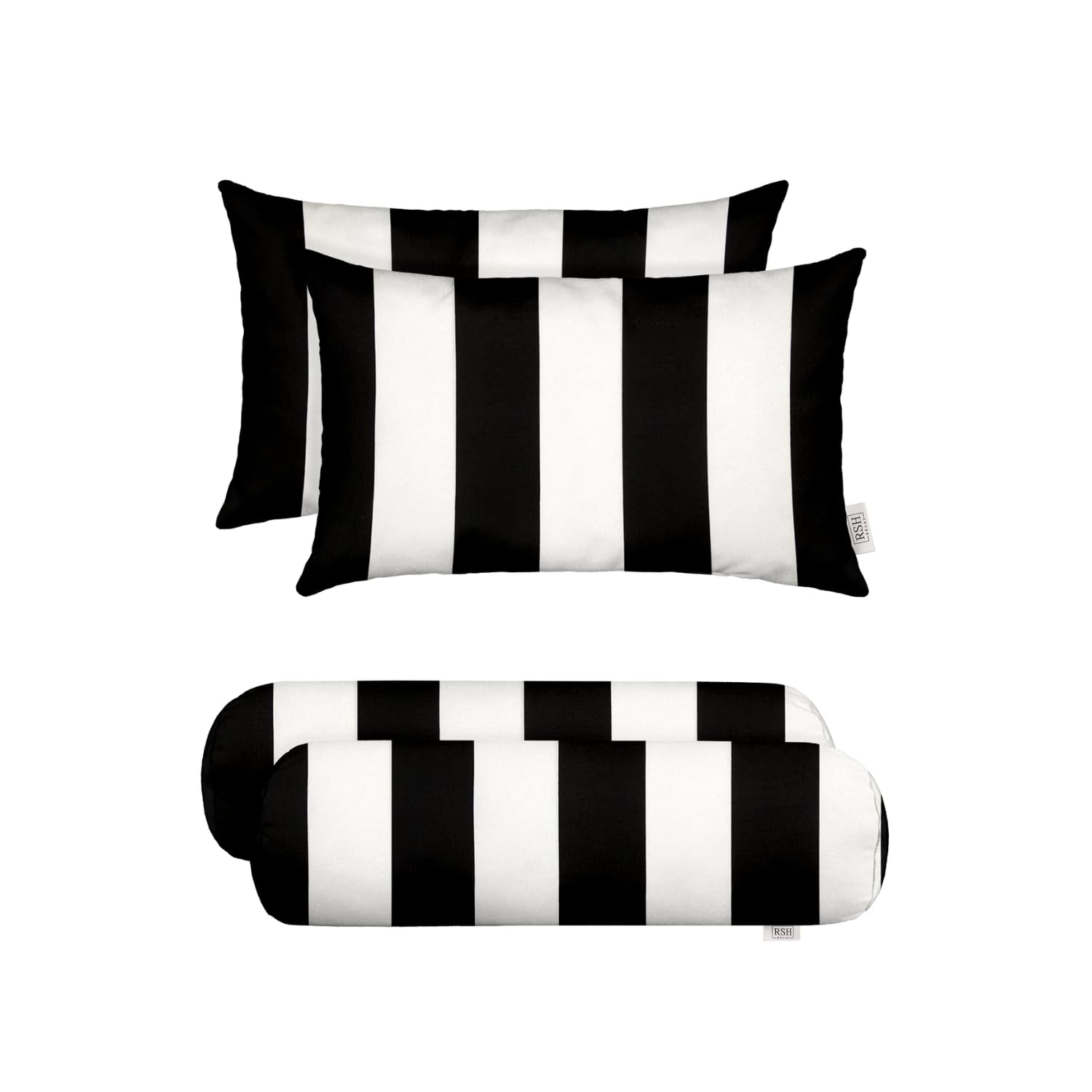 Neck Roll and Lumbar Pillows 4 Set