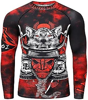 LAFROI Męska koszulka kompresyjna z długim rękawem UPF 50+ Baselayer Performance Rash Guard-CLY08