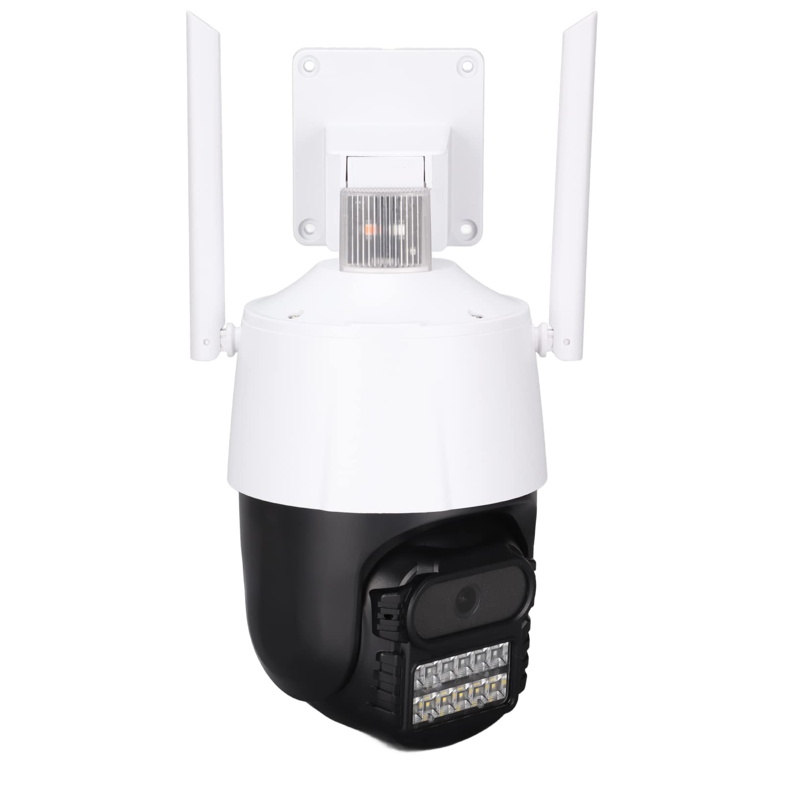 Zewnętrzna Kamera Bezpieczeństwa, 2.5K HD Dome WiFi Monitor IP Alarm AI Dwukierunkowy Domofon Widzenie Nocne na Podczerwień dla Bezpieczeństwa w Domu Nadzór Zewnętrzny (Biały)