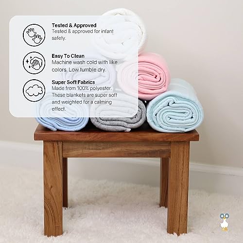 Image of GooseWaddle Luxury Knit Baby Blanket (30 inchx40 inch), Premium Comfort from Ultra Soft Fabrics That Get Softer with Use, Perfect for Any Infant Nursery, Boy or Girl, Machine Washable (Blue)