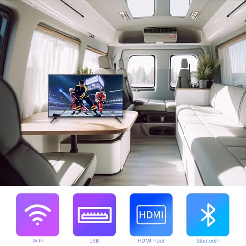 Image of SYLVOX 40 inch 12V TV for RV, 12-24V DC /110V AC Powered Smart Television, 1080P FHD Google TV with Voice Assistant, WiFi Bluetooth, for Camper Truck Marine & Home