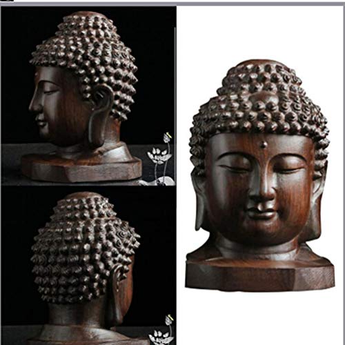 Wooden Religious Sakyamuni Buddha Head Figurine Statue Serenity Collection Buddha Head Statue,Buddha Statue,Buddha Statue Outdoor,Buddha Decor
