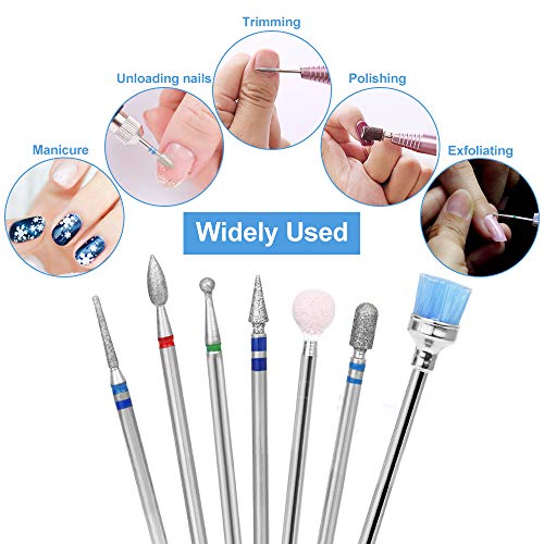 RMENOOR Nail Drill Bits 7 Stücke Nagelfräser Bits Set Keramik Nagelbohrer Aufsatz Diamant Fräser Nägel Nagelfeilen… – Bild 8