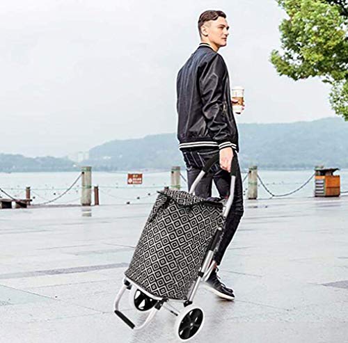 Einkaufstrolley Faltbarer Einkaufswagen Massiv mit wasserdichter Tasche 50L Große Kapazität Multifunktionaler… – Bild 5