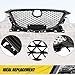 KUAFU Front Grill Compatible with 2014 2015 2016 Mazda 3 Axela Bumper Upper Hood Grille Painted Black