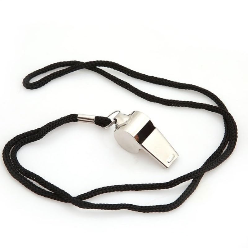 GUYANA Fischietto Fischio in Acciaio Inossidabile Fischio di Emergenza Fischio da Esterno for Arbitro Sportivo di Calcio Fischietto Arbitro (Color : 5PCS Sliver)