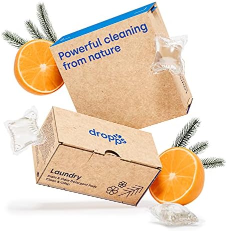 Dropps Stain & Odor Laundry Detergent Pods: Clean & Crisp| Deep Cleans Fabrics | Keeps Clothes Fresh | Prevents Odors | HE | Powered by Natural Plant-Based Ingredients | Low Waste Packaging | 140 Count
