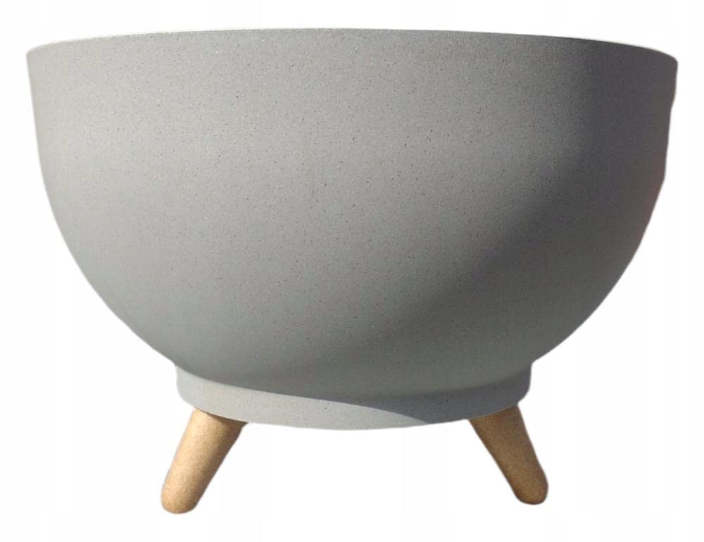 B2C Plant Pot With Legs Planter Oval Flower Modern Decorative Saucer Indoor Outdoor (PlatinumECO without legs)